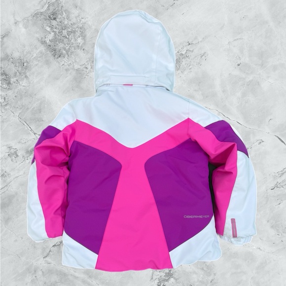 OBERMEYER GIRLS I-GROW SIZE 5 Hey Sunshine WINTER SKI COAT JACKET HOODED - Picture 6 of 8